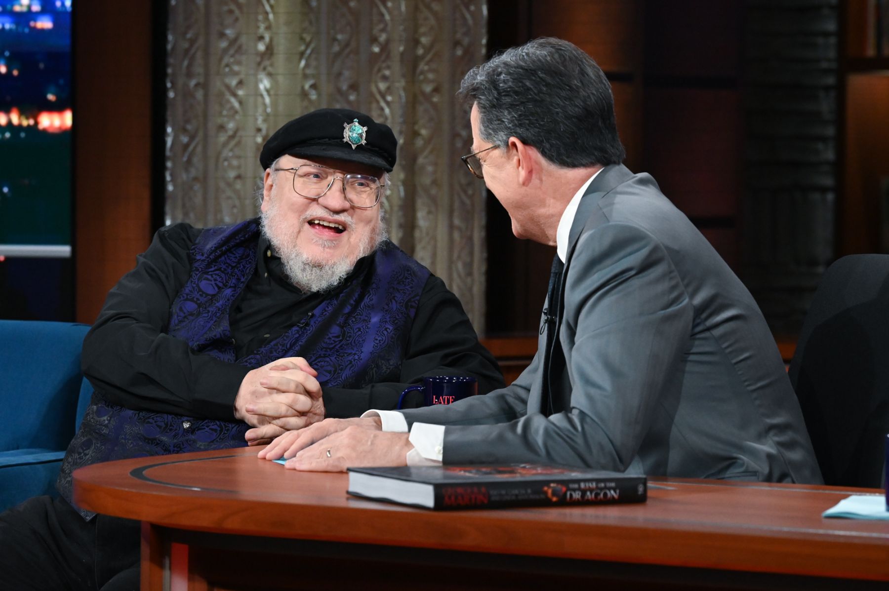 Martin en el programa televisivo The Late Show, en una entrevista reciente con Stephen Colbert.