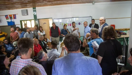 Villa Mascardi: reunión con vecinos y representantes de comunidades mapuche