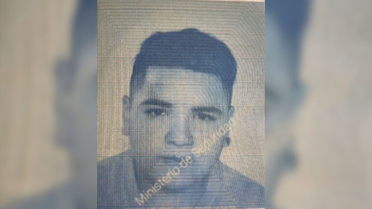 Foto de Facundo Ortiz difundida por el Ministerio de Seguridad.