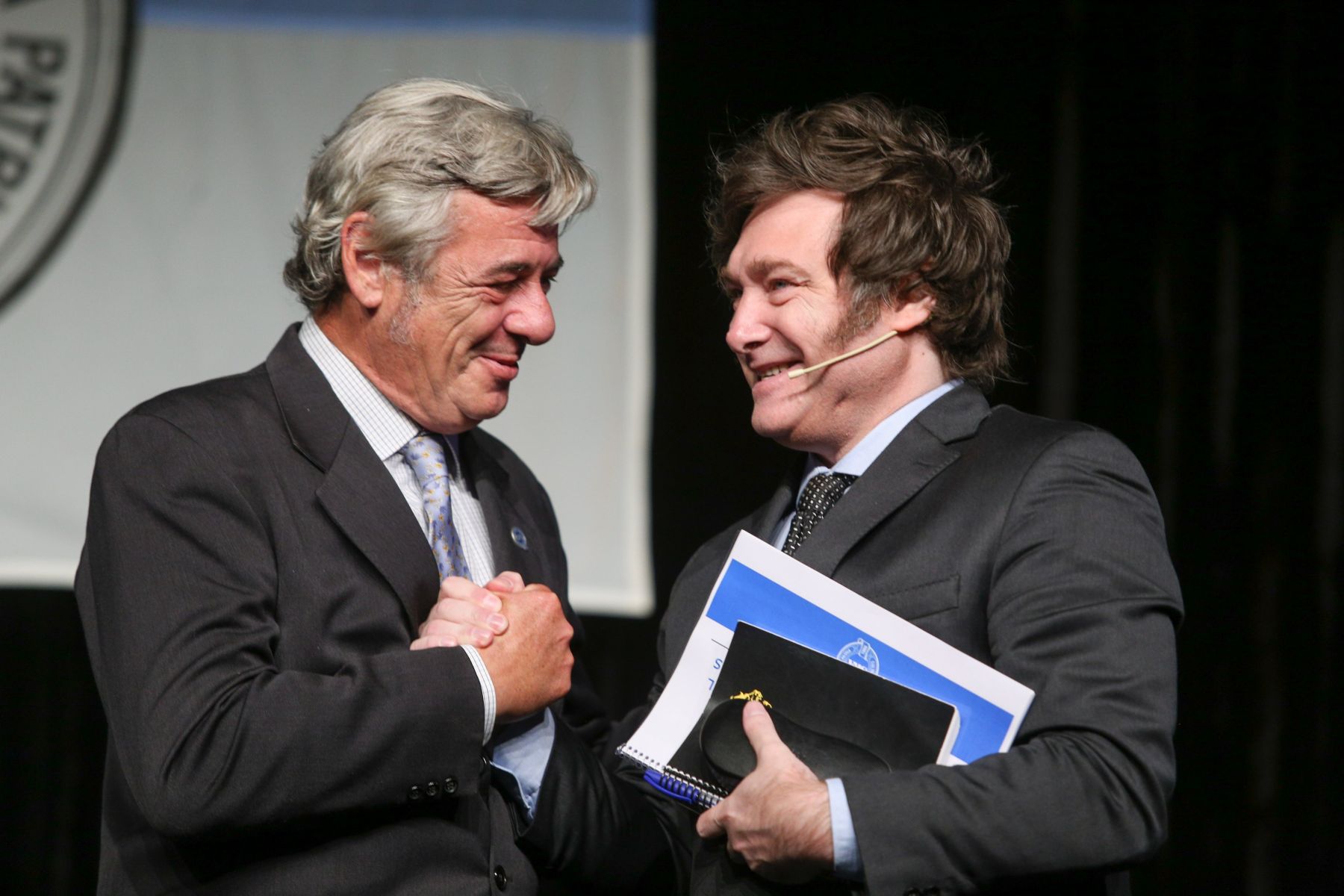 Nicolás Pino y Javier Milei.