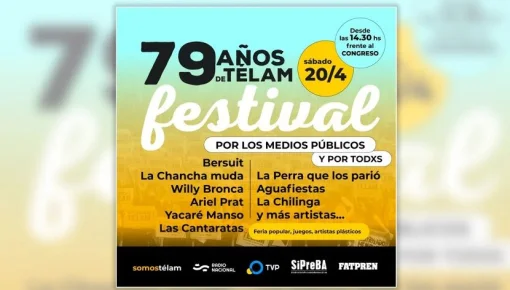 Festival por los medios públicos y los 79 años de Télam