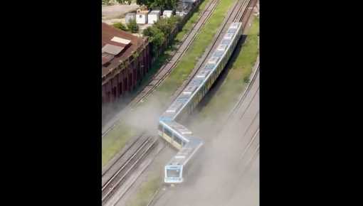 Liniers: descarrilló una formación del Tren Sarmiento por falta de mantenimiento