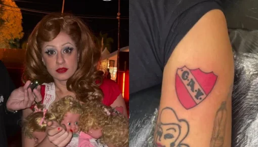 Se tatuó un escudo de Independiente que dice 'G.A.Y.': el viral de Marilina Bertoldi