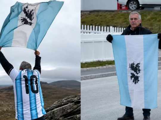 La bandera argentina volvió a flamear en Malvinas: el homenaje de un veterano en Darwin y Puerto Argentino